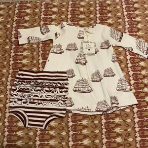 Kate quinn ship dress and striped bloomers